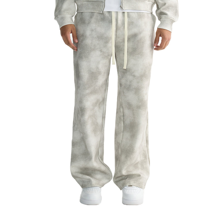 Men's Loose-Fit Sweatpants with Cloud Pattern and Elastic Waistband Mune Fashion