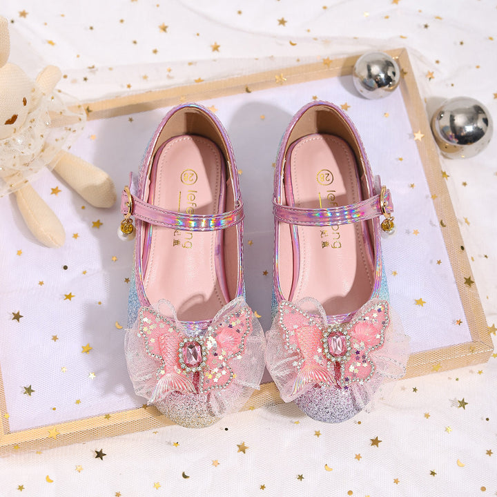 Ladies Glittering Ballet Flats with Floral Motif Mune Fashion