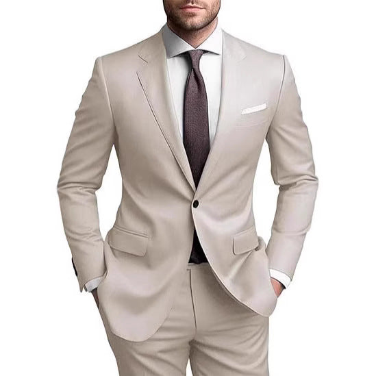 Men's tailored single-button suit set with slim silhouette and stretch comfort Mune Fashion