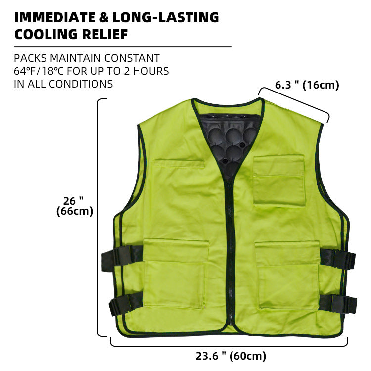 Unisex nan cooling gel cooling vest with adjustable straps and multiple pockets Mune Fashion