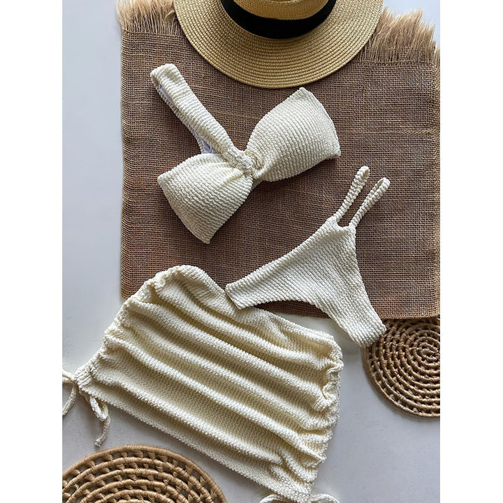 Women's bikini set with elegant wrap design and adjustable straps Mune Fashion