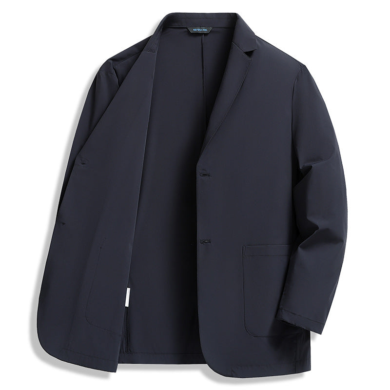 Men's Lightweight Unlined Travel Blazer with Stretch and Patch Pockets Mune Fashion