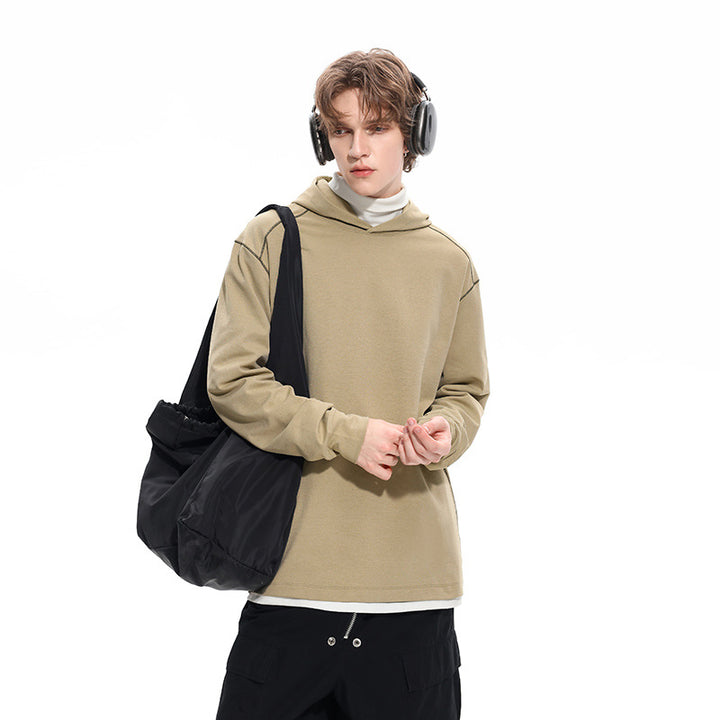 Men's Oversized Hoodie made of heavy cotton blend with contrast stitching and raglan sleeves Mune Fashion