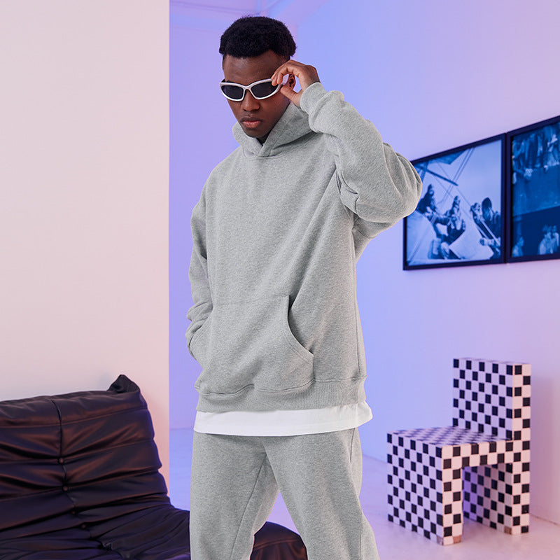 Men's Oversized Hoodie made of French Terry with Kangaroo Pocket and Ribbed Cuffs Mune Fashion
