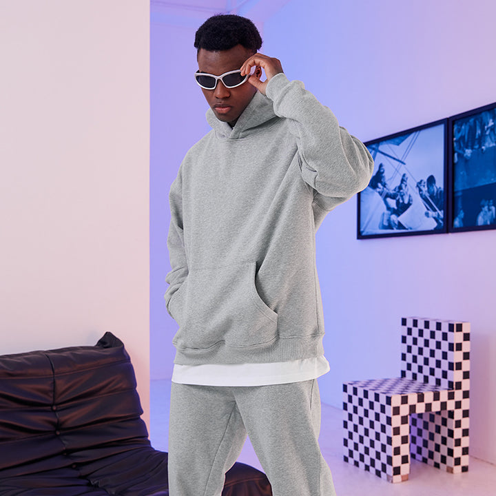 Men's Oversized Hoodie made of French Terry with Kangaroo Pocket and Ribbed Cuffs Mune Fashion