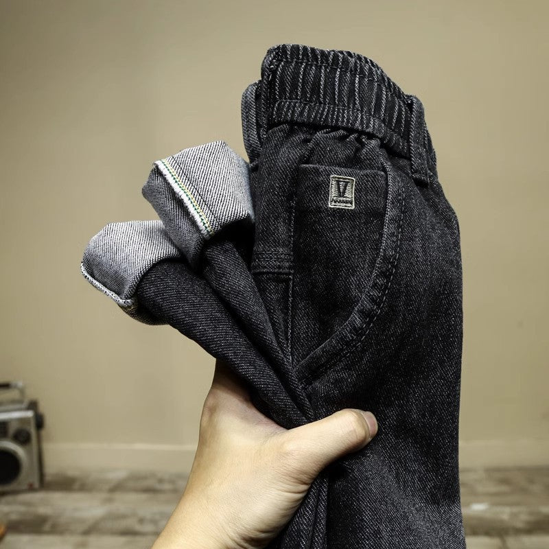 Men's Casual Denim Pants with Contrast Pocket Mune Fashion