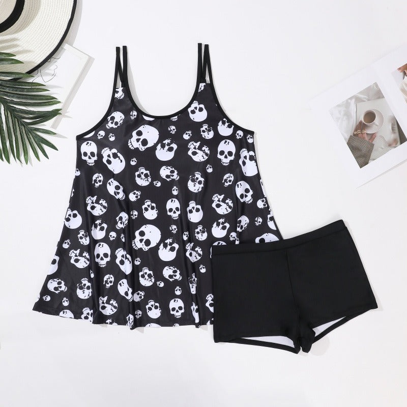 Women's tankini with playful skull pattern Mune Fashion