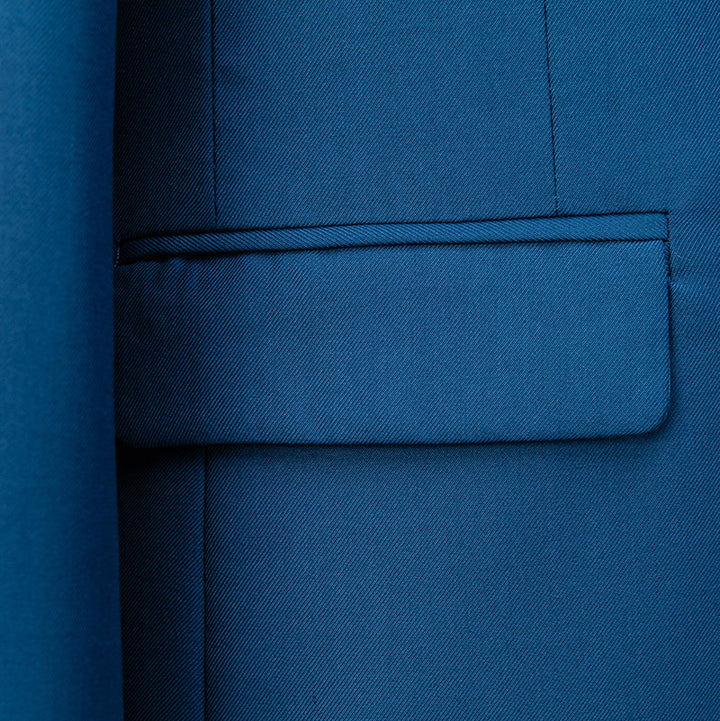 Men's Slim Fit Single-Breasted Suit Set with One-Button Blazer, Slim Suit Pants with Crease and Elastic Stretch Fabric Mune Fashion
