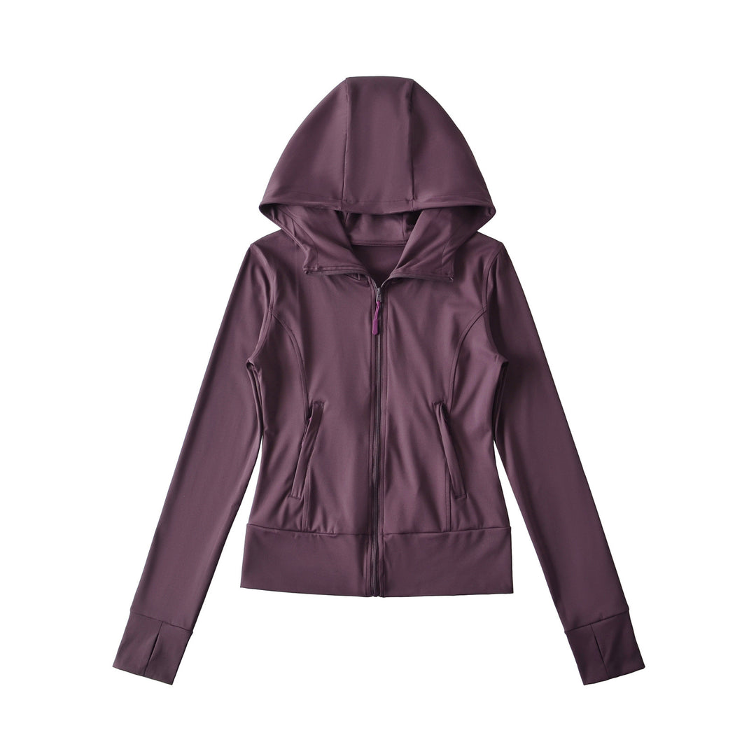 Women's Hooded Sports Jacket with Full Zip, Tailored Fit, and Integrated Zipper Pockets Mune Fashion