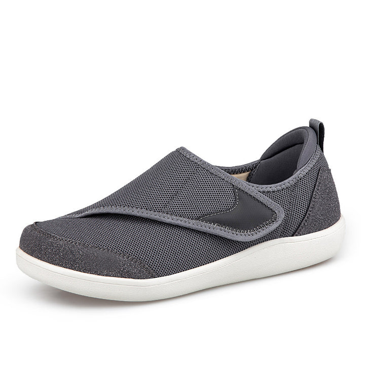Women's one-handed adjustable slip-on half shoe with Velcro strap, breathable mesh and shock-absorbing EVA sole Mune Fashion