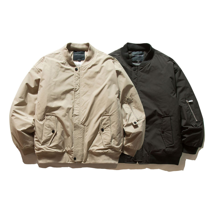 Men's Padded Bomber Jacket in MA-1 Style with Sleeve Utility Pocket Mune Fashion