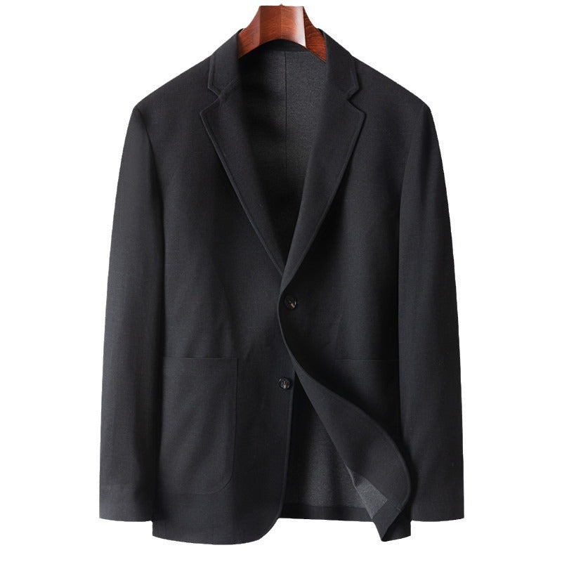 Men's casual jacket with unlined construction, patch pockets, and soft shoulder Mune Fashion