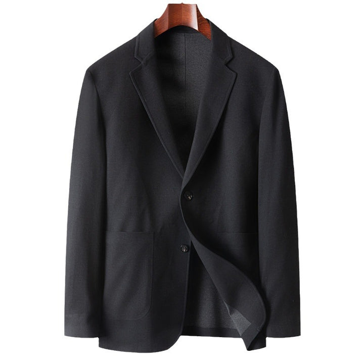 Men's casual jacket with unlined construction, patch pockets, and soft shoulder Mune Fashion