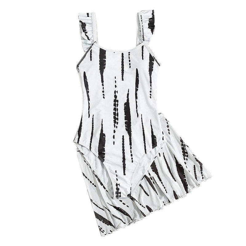 Ladies' one-piece bathing suit with ruffled skirt Mune Fashion