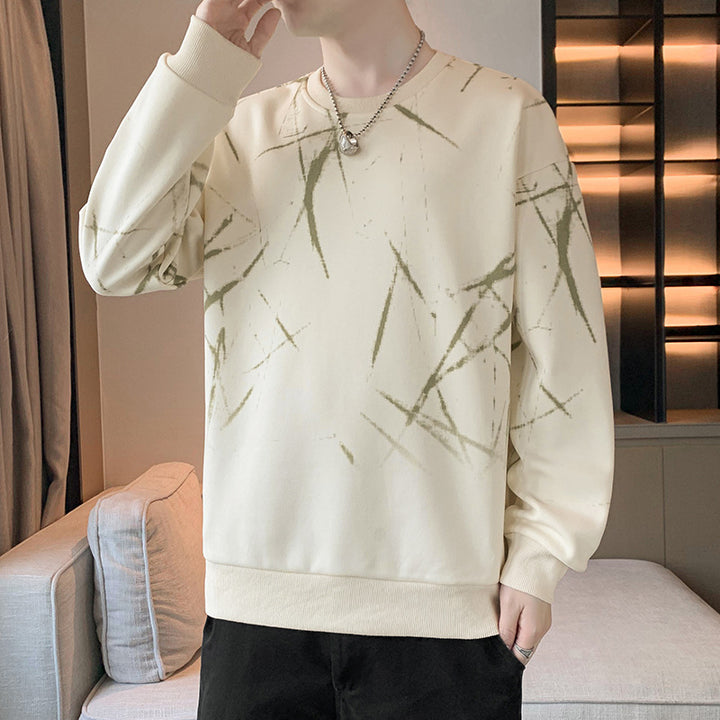 Men's sweatshirt with abstract print, crew neck and relaxed fit Mune Fashion