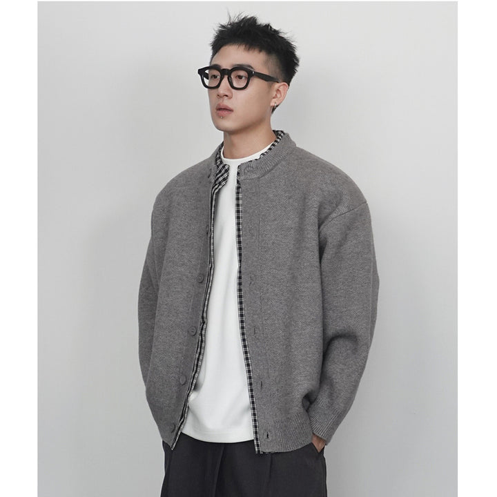 Men's Fashionable Cardigan with Button Closure Mune Fashion