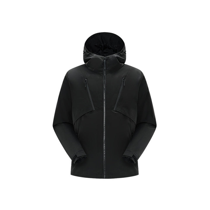 Men's Technical Softshell Jacket with Hood, Water-Repellent Membrane and Multiple Zipper Pockets Mune Fashion