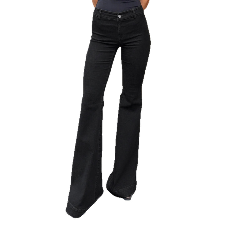 Women's high-waisted flared pants with figure-enhancing waistline and wide leg Mune Fashion
