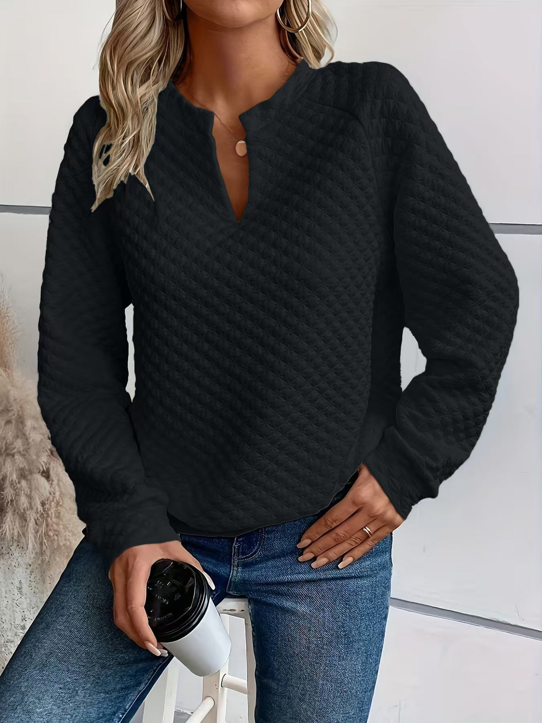 Women Stylish Stand-Up Collar Sweater Mune Fashion