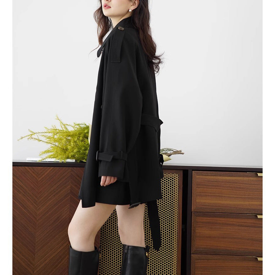 Women Elegant Oversized Trench Coat Mune Fashion