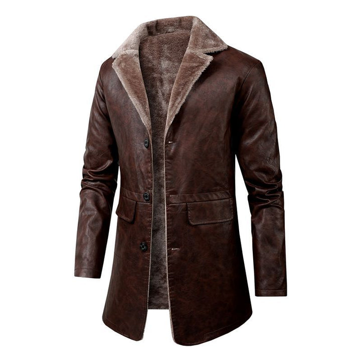 Men's Elegant Leather Jacket with Soft Lining Mune Fashion