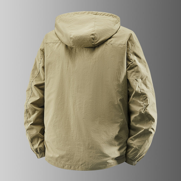 Men's Ultralight Outdoor Jacket with Adjustable Hood