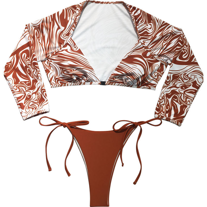 Women's swimsuit top with long sleeves and adjustable closure Mune Fashion