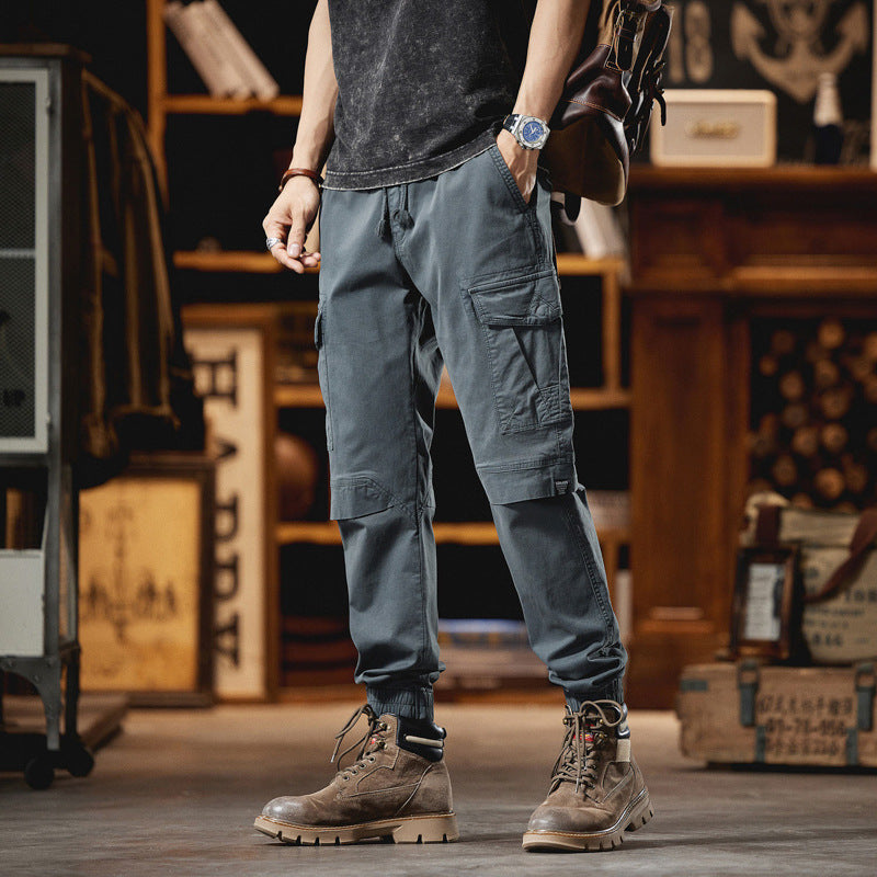 Men's Robust Ripstop Cargo Joggers with Ergonomic Knee Inserts, Velcro Flaps, and Adjustable Hem Mune Fashion