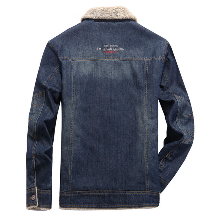 Men's Denim Jacket with Soft Fleece Lining Mune Fashion