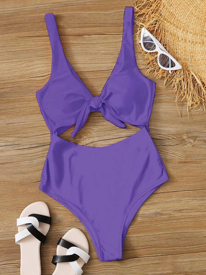 Women's Triangle Bikini Set with Adjustable Knot Design Mune Fashion