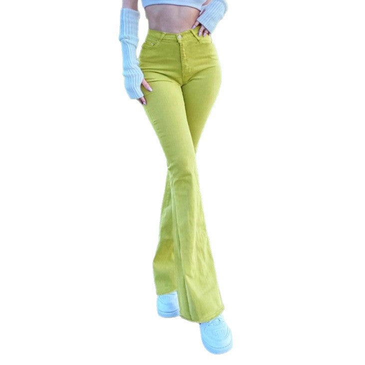 Ladies High-Waist Flared Pants made of Stretch Cord with waist-shaping cut Mune Fashion