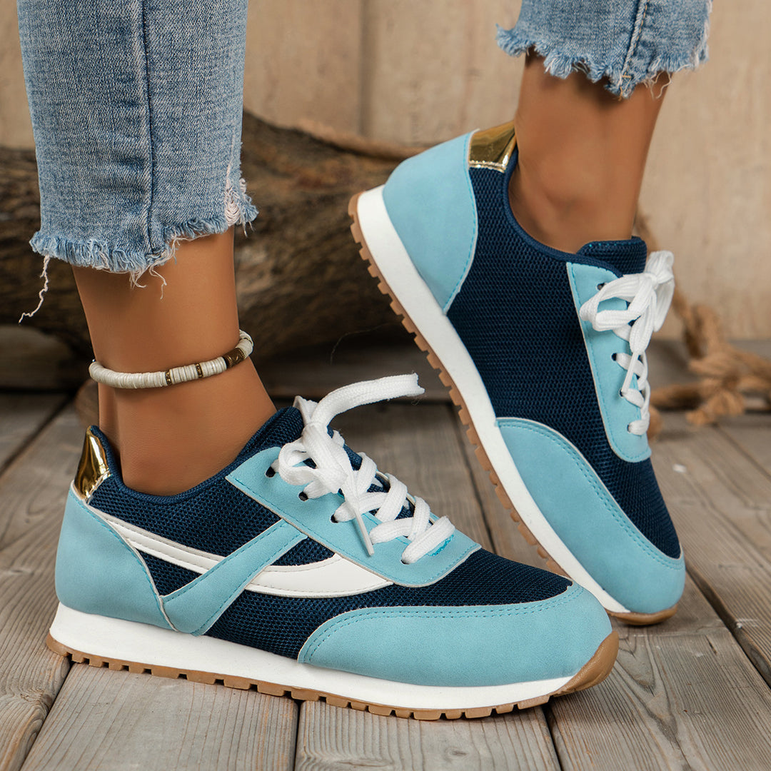 Women's lightweight retro running sneakers with reinforced toe cap, breathable mesh upper and profiled rubber outsole Mune Fashion