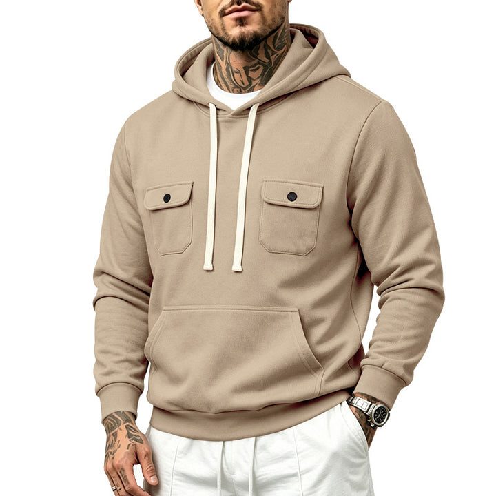 Men's hoodie with chest flaps and kangaroo pocket Mune Fashion
