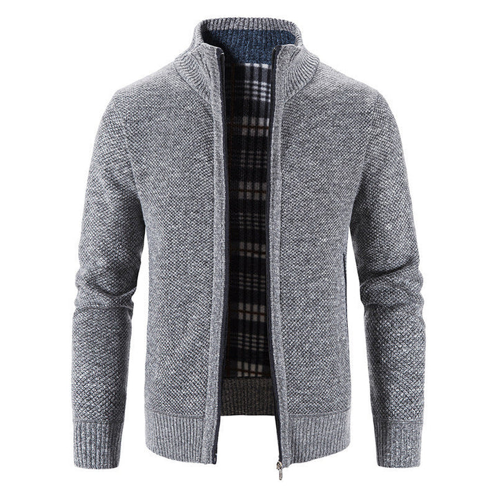 Men's Cardigan with Innovative Heat-Insulating Inner Lining Mune