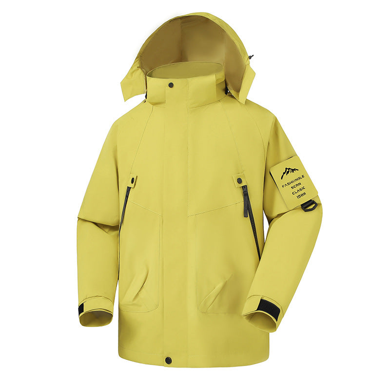 Men's Waterproof Softshell Outdoor Jacket with Adjustable Hood and Sealed Seams Mune Fashion