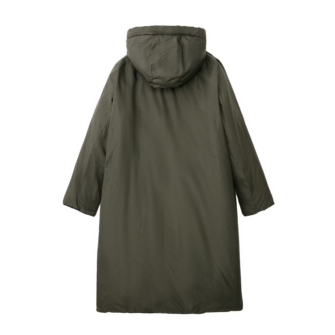 Women's quilted coat with hood and thermal filling Drune