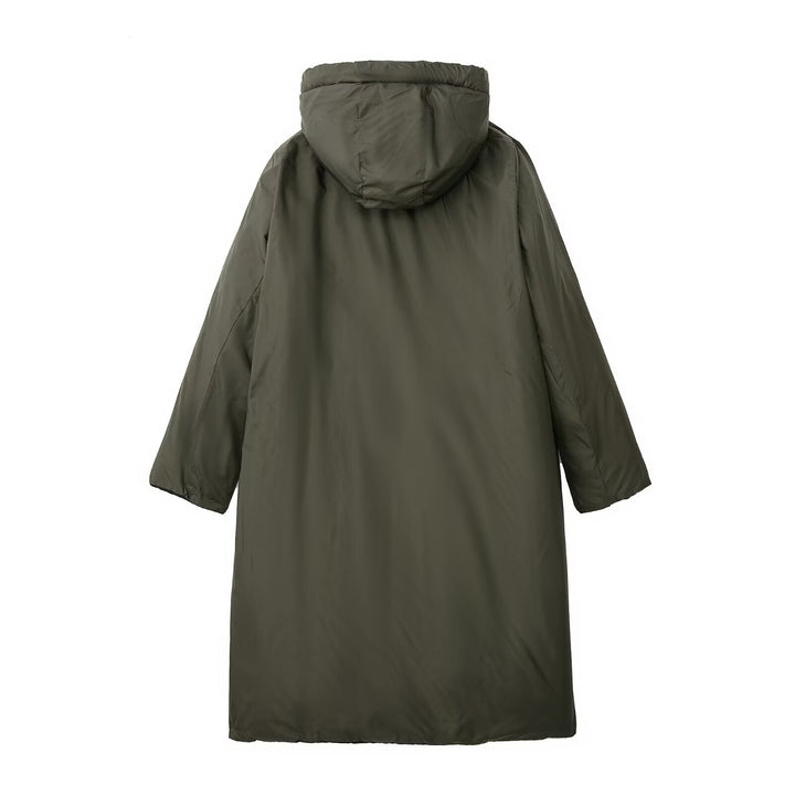 Women's quilted coat with hood and thermal filling Drune
