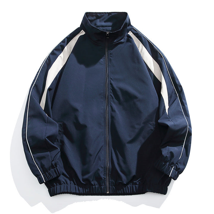 Men's sporty transitional jacket with high collar and elastic waist Mune Fashion