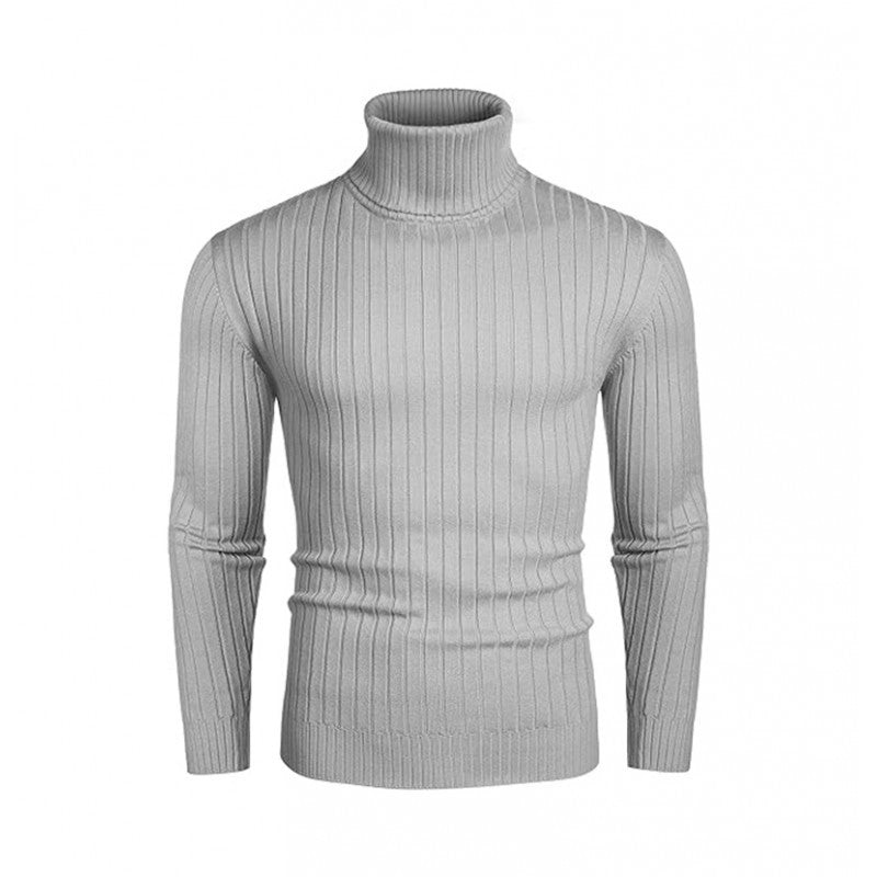 Men's ribbed turtleneck sweater made of fine knit with a tailored silhouette Mune Fashion