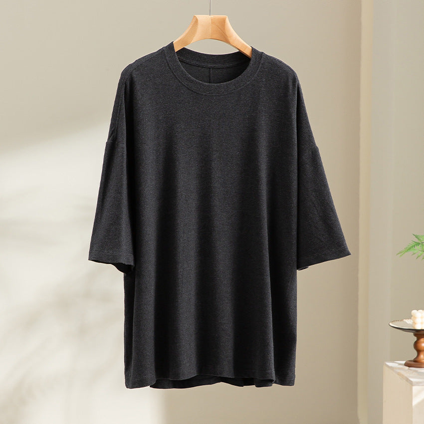 Men's Oversized T-Shirt made of high-quality cotton blend with drop shoulder and loose fit Mune Fashion
