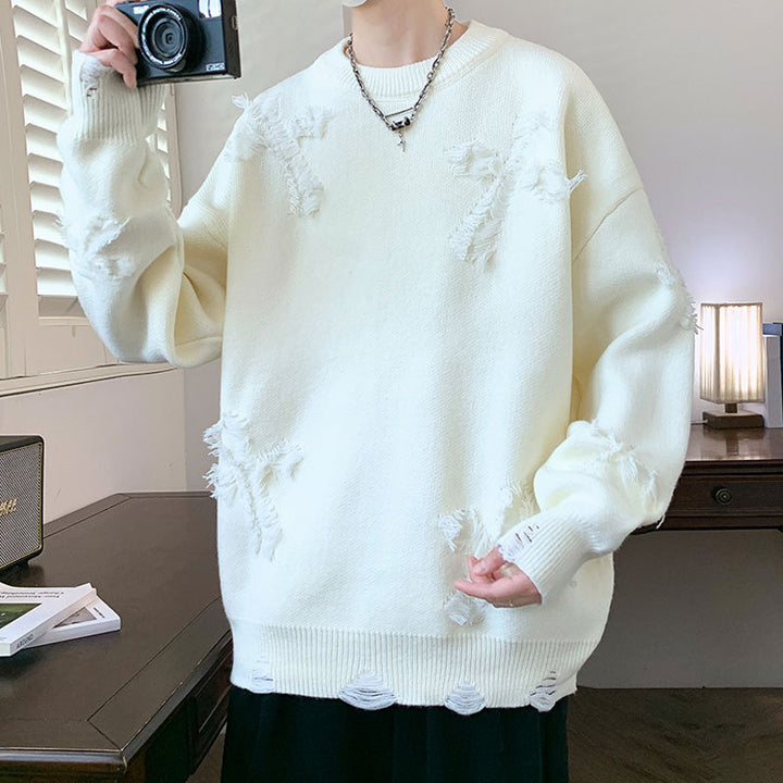Women's Chunky Knit Sweater with Fringes Mune Fashion