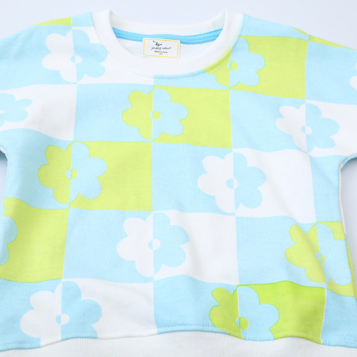 Girls sweatshirt with colorful flower pattern Mune Fashion