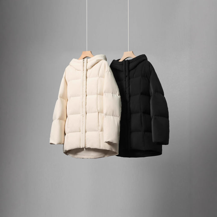 Women Fashionable Long Down Jacket Mune Fashion