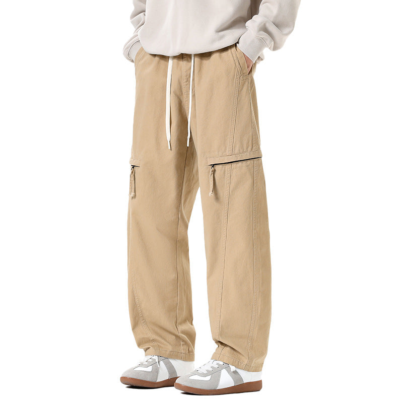 Men's Loose Cargo Jogging Pants in Baggy Cut with Drawstring & Multiple Pockets Mune Fashion