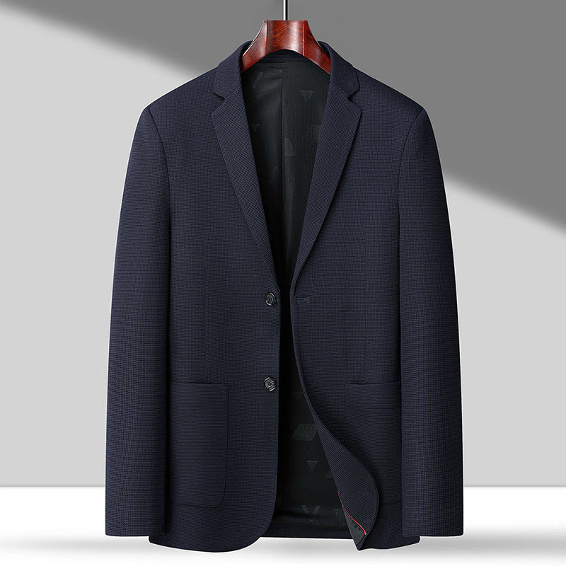 Men's blazer in textured wool blend with patch pockets Mune Fashion