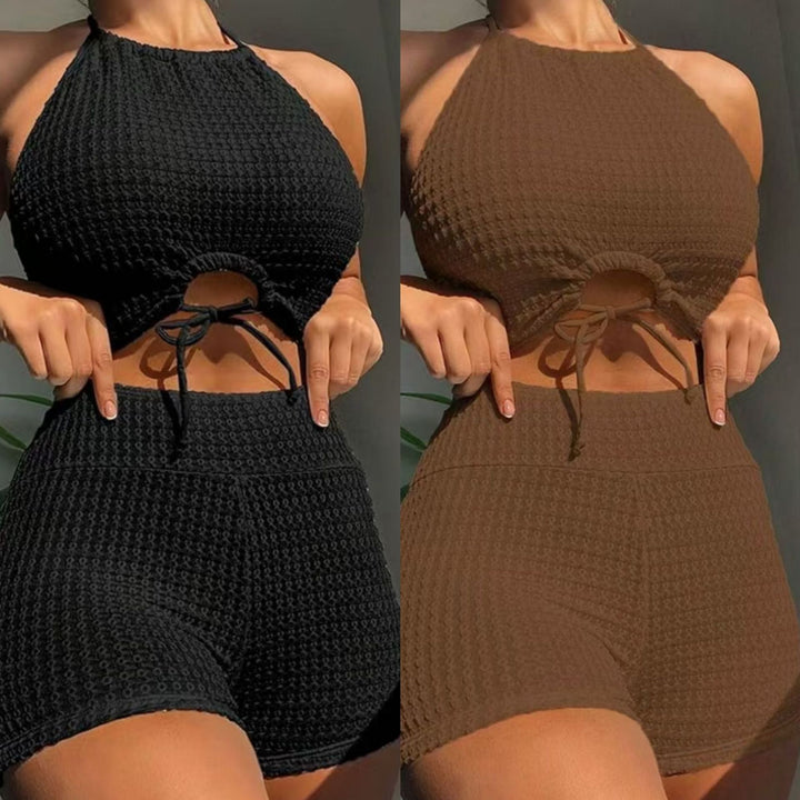 Women's sporty top with high-waist shorts Mune Fashion