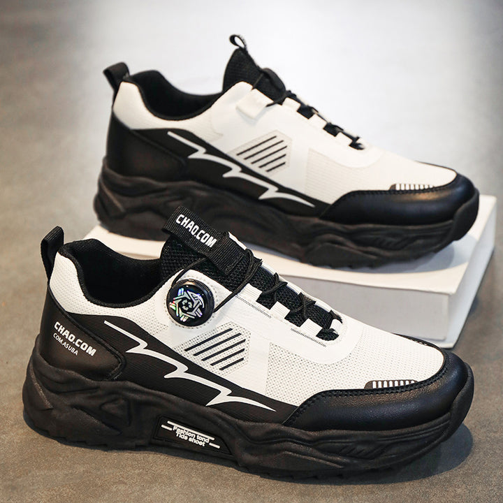 Men's robust outdoor chunky sneakers with twist closure, breathable knitted upper, and profiled cushioning system Mune Fashion
