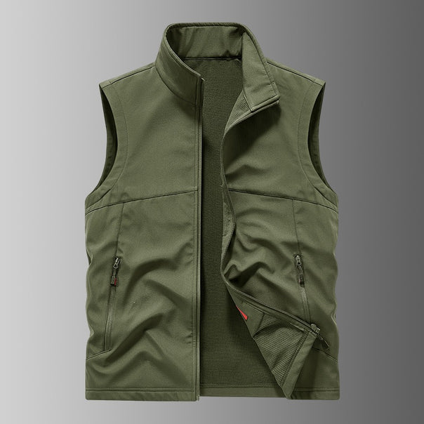 Men's softshell vest with fleece lining, windproof and water-repellent Mune Fashion