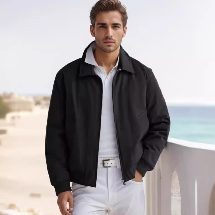 Men's Harrington jacket with zipper, lightly padded and ribbed cuffs Mune Fashion
