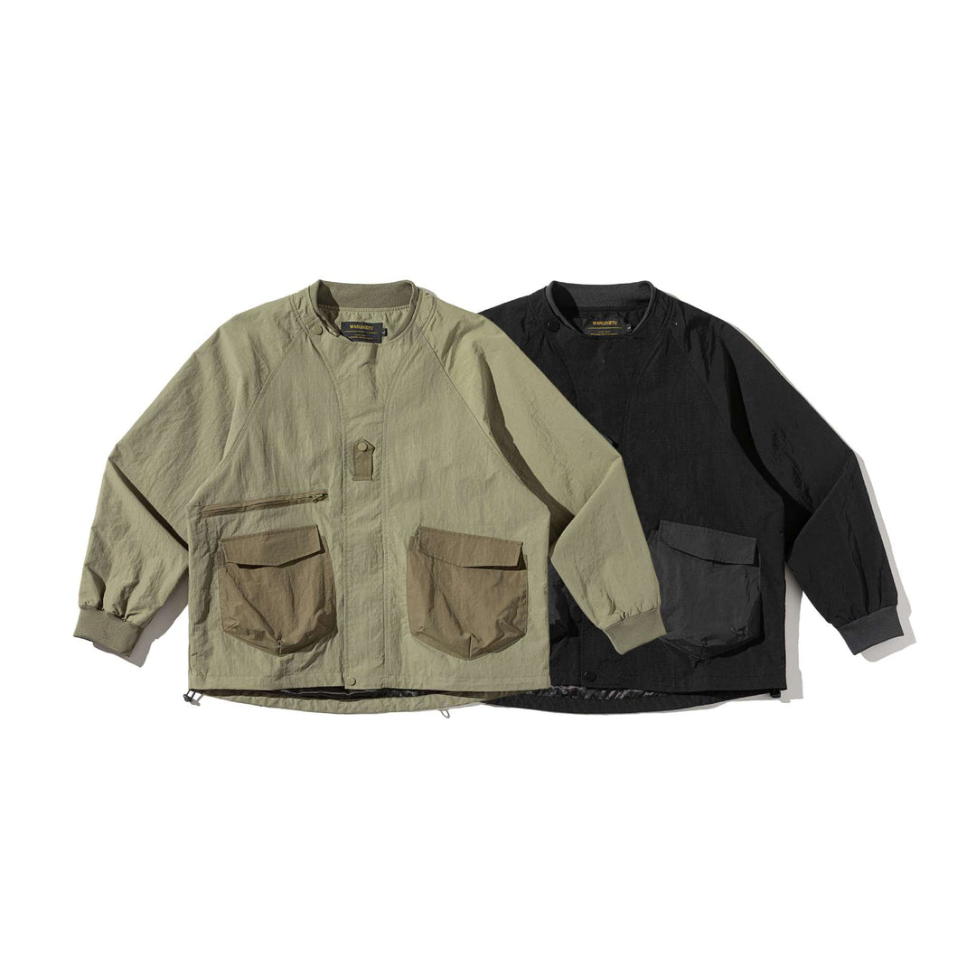Men's technical short jacket in utility look with large flap pockets Mune Fashion
